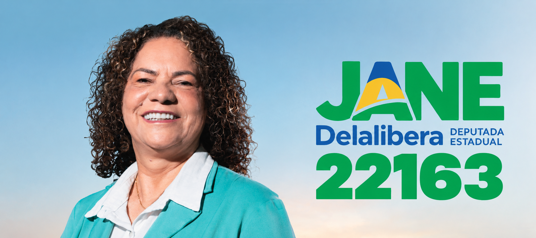 Jane Delalibera, candidata a Deputada Estadual, número 22163